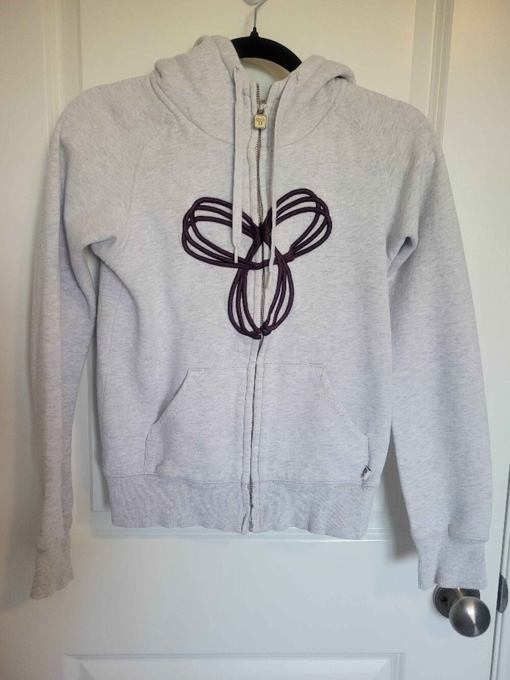 TNA white and brown zip up hoodie
